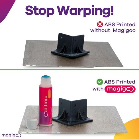 MO2018 3D Printer Adhesive Glue – Reduces Warping for ABS, PLA, PETG, HIPS, ASA, and TPU Filaments – Flex Plate, Glass, PEI, Buildtak, and Kapton Compatible - All-in-One Solution (4 fl. oz) in Saudi Arabia