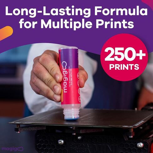 MO2018 3D Printer Adhesive Glue – Reduces Warping for ABS, PLA, PETG, HIPS, ASA, and TPU Filaments – Flex Plate, Glass, PEI, Buildtak, and Kapton Compatible - All-in-One Solution (4 fl. oz) in Saudi Arabia