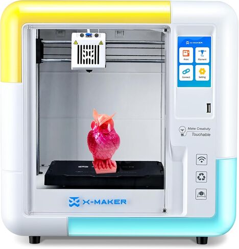 X-Maker 3D Printer for Kids and Beginners, Fully Assembled High-Speed 3D Printer with 8 PLA Filament Set, Leveling-Free Bed, Wi-Fi Printing, Silent, High Precision Small 3D Printer with App in Saudi Arabia