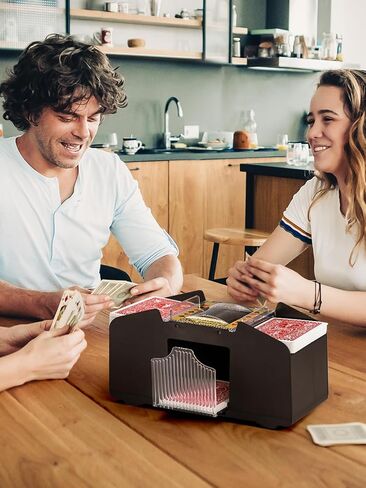 ماكينة خلط البطاقات الأوتوماتيكية من 1 إلى 4 طوابق، ماكينة خلط لعبة البوكر مع كاتم صوت مطاطي، ضوضاء أقل، ماكينة خلط بطاقات الكازينو الكهربائية، ماكينة خلط بطاقات اللعب لـ UNO، المرحلة 10، Skyjo، لعبة بطاقة Skip Bo Home in Kuwait