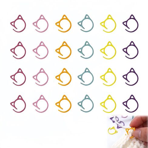 Wonafa 60 PCS Cat Schitch Marker Metal Stitch Markers Crochet Stitch Marker Cat Ears Metal Crochet Still Stitch Marker Corchet Locking DIY knitting knitting sewt in Kuwait