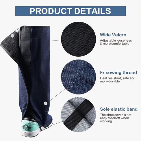 واقي حذاء لحام من قماش الدنيم Fullsheild، واقيات أحذية سلامة اللحام، أغطية أحذية وأحذية مقاومة للحريق in Kuwait