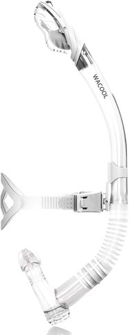 WACOOL Training Headstrap Support Dry Top Snorkel Tube Comfortable Mouthpiece One-Way Purge Valve for Pool Open Water Scuba Lap Swimming Swimmer Diving Snorkeling in Kuwait