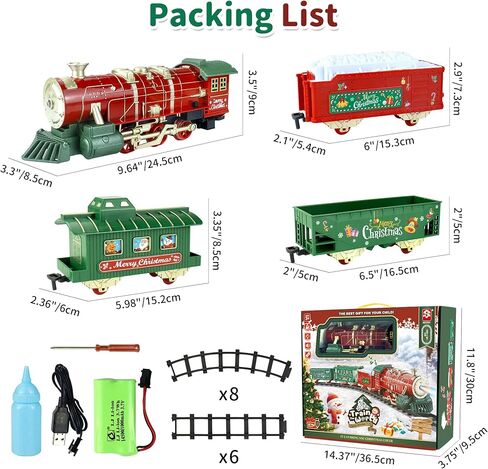 مجموعة قطار للبنات ، عيد الميلاد الكهربائي التحكم عن بُعد قطار مع البخار والصوت والضوء ، ألعاب قطار التحكم عن بُعد مع محرك قاطرة البخار ، سيارات البضائع للأطفال 3 4 5 6 7 8 سنة in Kuwait