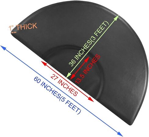 Kaleurrier Floor Mats for Hair Salon Chair - Barber Chair Anti Fatigue Rectangle Mat for Hair Stylist to Prevent Fatigue Caused by Standing - 5 ft. x 3 ft. Barbershop Pad Salon Station Equipment in Kuwait