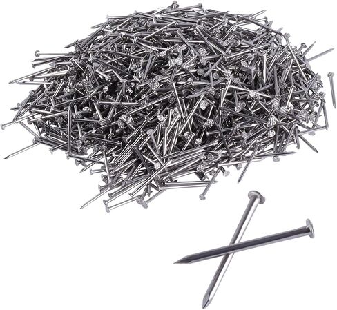 Stainless Steel Hardware Nails 100 PCS 3 Inch Finishing Nails Flat Head Nails for Hanging Pictures, Silver in Saudi Arabia