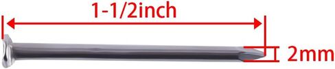 Stainless Steel Hardware Nails 100 PCS 3 Inch Finishing Nails Flat Head Nails for Hanging Pictures, Silver in Saudi Arabia