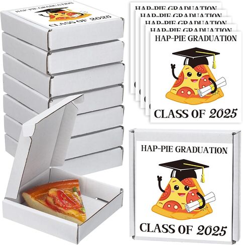 100 Pcs Mini Pizza Box Valentine's Day Cookie Boxes 3.54 x 3.54 x 0.78 Square Cardboard Boxes Gift Small Pizza Box with Sticker for Valentines Day Weddings Celebrations Birthdays Party Favors in Saudi Arabia