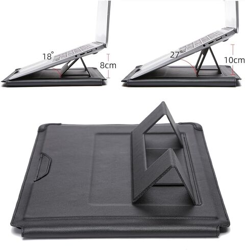 Laptop Sleeve with Stand and Mouse Pad Leather Laptop Case Notebook Computer Protective Cover for MacBook Air/Pro Dell Lenovo ThinkPad HP Samsung Chromebook (Galaxy Pink, 15-16 inch) in Kuwait