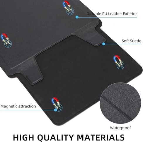 Laptop Sleeve with Stand and Mouse Pad Leather Laptop Case Notebook Computer Protective Cover for MacBook Air/Pro Dell Lenovo ThinkPad HP Samsung Chromebook (Galaxy Pink, 15-16 inch) in Kuwait