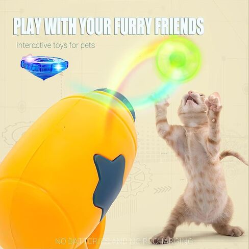 Cat Fetch Toys, Interactive Flying Cat Toys with 20 Colored Flying Propellers, Cat Pet Tracks Chasing Toy for for Kitten Training Hunting (only Flying Propellers) in Kuwait