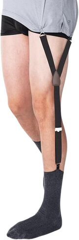 KK & Jay Supply Co. - The Original Premium Stay Tucked Shirt Stay - Non Slip Grip Shirttail Garters - Made in Brooklyn, USA - Solid Navy in Kuwait