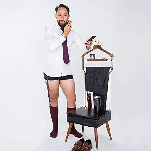 KK & Jay Supply Co. - The Original Premium Stay Tucked Shirt Stay - Non Slip Grip Shirttail Garters - Made in Brooklyn, USA - Solid Navy in Kuwait