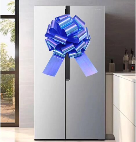 1Pcs 16 Inch Big Bow for Present, Giant Car Bow Large Gift Bow for Large appliances,Bikes,Table Decorations and Party Events Decoration (Light blue) in Kuwait