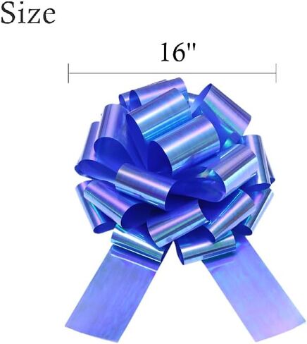 1Pcs 16 Inch Big Bow for Present, Giant Car Bow Large Gift Bow for Large appliances,Bikes,Table Decorations and Party Events Decoration (Light blue) in Kuwait