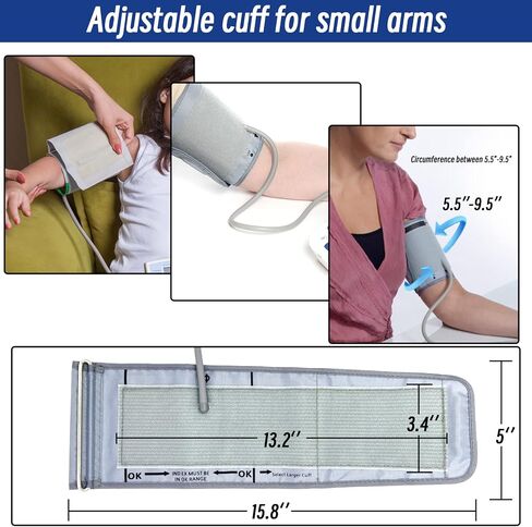 Extra Large Cuff Compatible with Most BP Monitors 9"-21" Inches (22-53CM) XL Blood Pressure Cuff Adult ARM BP Replacement Cuff for Big ARM (X-Large) in Saudi Arabia