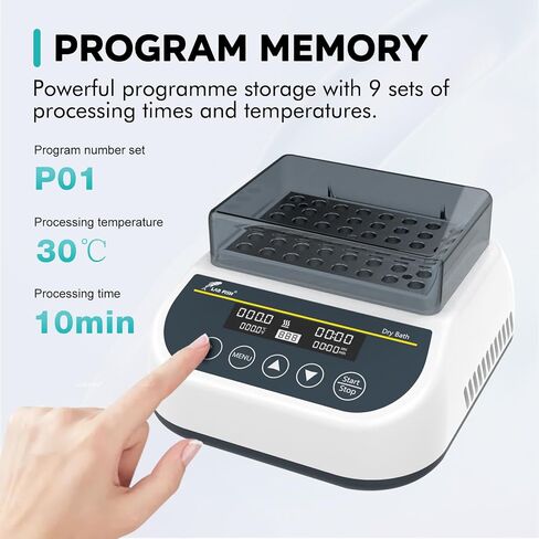 LAB FISH Heating Digital Dry Bath Incubator Laboratory Thermostatic Heater,Programmable Timer | Dry Block Incubator with 1.5ml*35 Centrifuge Tubes Block in Saudi Arabia