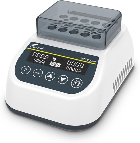 LAB FISH Heating Digital Dry Bath Incubator Laboratory Thermostatic Heater,Programmable Timer | Dry Block Incubator with 1.5ml*35 Centrifuge Tubes Block in Saudi Arabia
