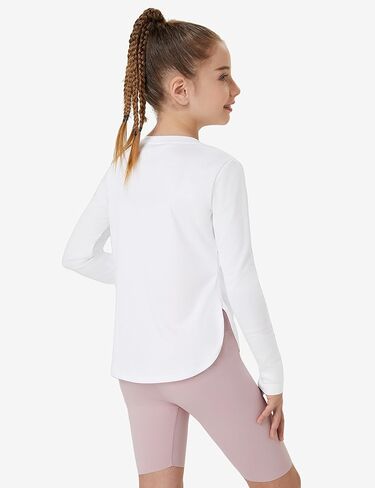 FitsT4 قمصان رياضية للفتيات للشمس بأكمام طويلة تي شيرت للحماية من الطفح الجلدي بعامل حماية من الأشعة فوق البنفسجية 50+ قمصان سباحة للحماية من الأشعة فوق البنفسجية in Kuwait