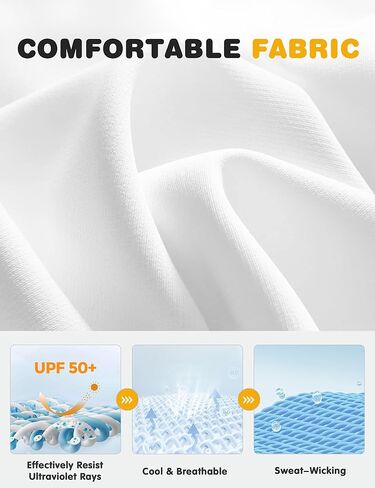 FitsT4 قمصان رياضية للفتيات للشمس بأكمام طويلة تي شيرت للحماية من الطفح الجلدي بعامل حماية من الأشعة فوق البنفسجية 50+ قمصان سباحة للحماية من الأشعة فوق البنفسجية in Kuwait