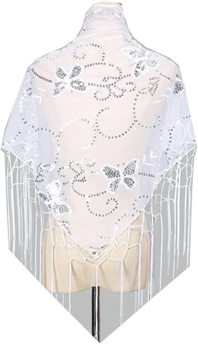 Ralcosuss Women’s Butterfly Shawl and Wrap Lace Hollow Out Triangle Pashmina Scarf for Wedding Evening Party Dresses in Saudi Arabia