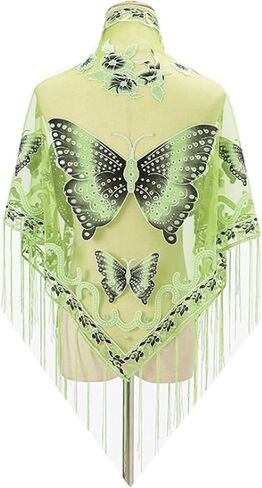 Ralcosuss Women’s Butterfly Shawl and Wrap Lace Hollow Out Triangle Pashmina Scarf for Wedding Evening Party Dresses in Saudi Arabia