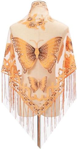 Ralcosuss Women’s Butterfly Shawl and Wrap Lace Hollow Out Triangle Pashmina Scarf for Wedding Evening Party Dresses in Saudi Arabia
