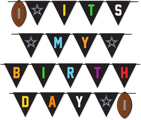 NFL Pittsburgh Steelers Dog Birthday Party Set 9 pcs with 1 Football Bandana Large/X-Large, 1 Banner, 1 Birthday Cake Toy & 6 B-Day Balloons, Dog Birthday Set, Costume, Fun Doggie Pawty Accessories in Saudi Arabia