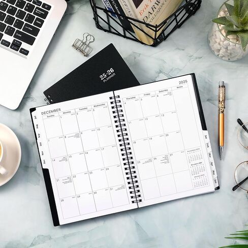 Planner 2025-2026 - Academic Planner 2025-2026, JUL 2025 - JUN 2026, 6.3'' × 8.4'', Weekly & Monthly Planner, Notes, Thick Paper, Twin-wire Binding, Back Pocket in Saudi Arabia