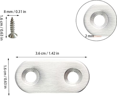 20 حزمة من دعامة مستقيمة، دعامة مستقيمة مسطحة مع براغي، دعامة مسطحة مستقيمة من الفولاذ المقاوم للصدأ، دعامة إصلاح، دعامة مستقيمة مسطحة، دعامة مستقيمة من الفولاذ المقاوم للصدأ (أسود) in Kuwait