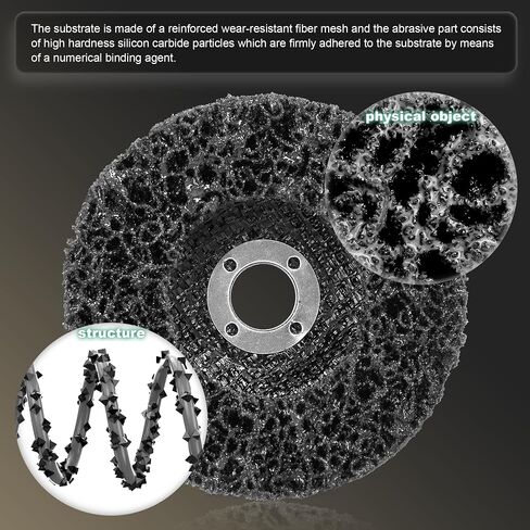 6-Pack 4-1/2" Paint Stripper Discs for Angle Grinder, Rust & Paint Removal Wheels for Metal and Wood – Black, Quick Sanding & Grinding in Saudi Arabia