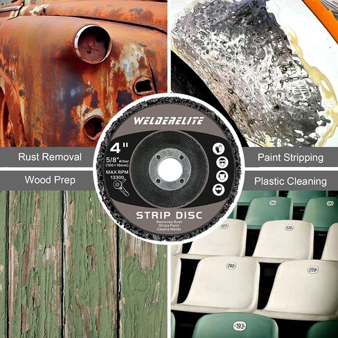 6-Pack 4-1/2" Paint Stripper Discs for Angle Grinder, Rust & Paint Removal Wheels for Metal and Wood – Black, Quick Sanding & Grinding in Saudi Arabia