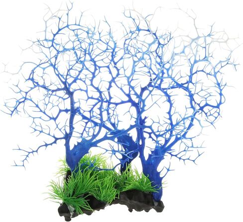 VOCOSTE Coral Reef Decor, Mini Faux Coral Decor for Aquarium Decorations, Black Red,13.19"x10.51" in Kuwait