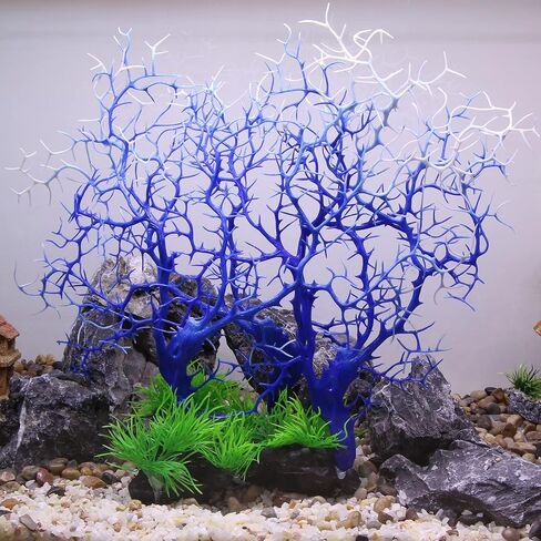 VOCOSTE Coral Reef Decor, Mini Faux Coral Decor for Aquarium Decorations, Black Red,13.19"x10.51" in Kuwait