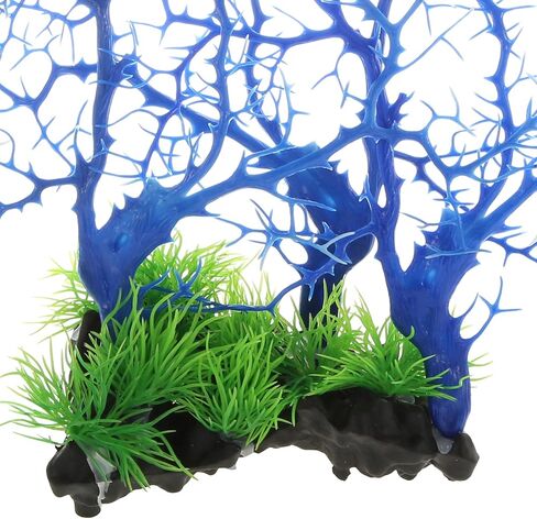 VOCOSTE Coral Reef Decor, Mini Faux Coral Decor for Aquarium Decorations, Black Red,13.19"x10.51" in Kuwait