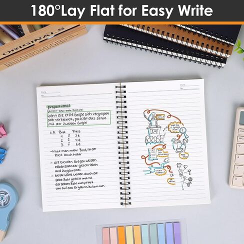 LABUK 7 Pack Blank Spiral Notebook, A5 Unlined Spiral Notebook, 100 Pages Journal Sketch Books 8.3"x 5.5" Soft Cover Kraft Diary Planner, 50 Sheets for School Travel Office (Brown) in Kuwait