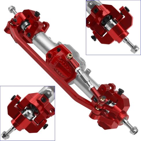 محور البوابة المعدنية والخلفية مجموعة ترقيات الأجزاء متوافقة مع 1/12 MN128 G500 MN86K MN86KS MN86S RC CRAWLER CAR (Black) in Kuwait