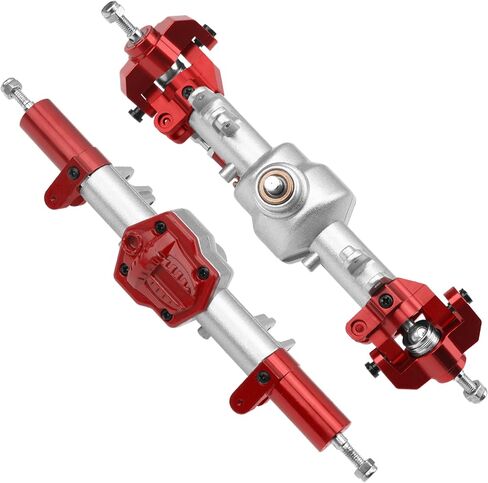 محور البوابة المعدنية والخلفية مجموعة ترقيات الأجزاء متوافقة مع 1/12 MN128 G500 MN86K MN86KS MN86S RC CRAWLER CAR (Black) in Kuwait