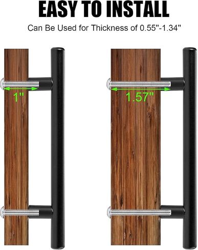 CZC HOME 10 Pack 6.4 Inch Cabinet Pulls Stainless Steel Drawer Handles, 4" Hole Center Drawer Pulls for Kitchen Dresser Cupboard with 2 Sizes Screws Matte Black in Saudi Arabia