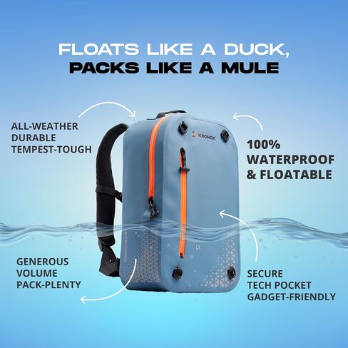 Waterproof Backpack: Dry Bag with Detachable Laptop Cover, Helmet Net & Motorcycle Tail Bag or Sissy Bar Bag Functionality. (30L) in Saudi Arabia