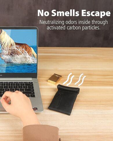 FIREDOG Smell Proof Bags, Carbon Lined Odor Proof Bag for Dog Tested 3"x6" Stash Travel Storage Pouch Pocket (Dark Red) in Kuwait