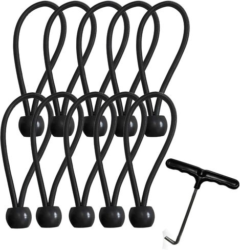 16PCS Mini Trampoline Bungee Cord Replacement 7 Inch Fitness Trampoline Bungee Ball Cords, with Spanning Tool in Saudi Arabia