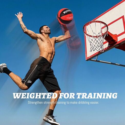 KUYOTQ 3LBS/3.3LBS/2.2LBS/ 29.5/28.5" Weighted Basketball Composite Indoor Outdoor Heavy Trainer Basketball for Improving Ball Handling Dribbling Passing and Rebounding Skill (deflated, Size 7/6) in Saudi Arabia