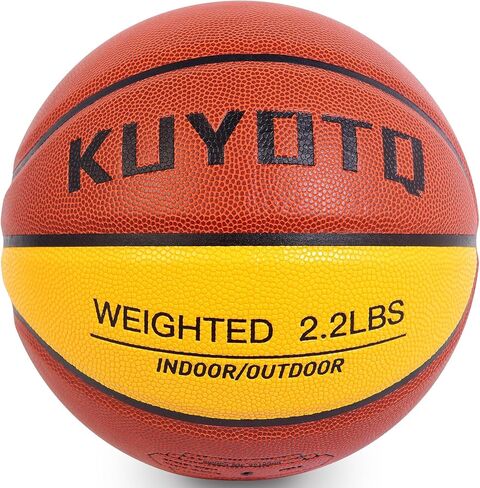 KUYOTQ 3LBS/3.3LBS/2.2LBS/ 29.5/28.5 بوصة كرة سلة مرجحة مركبة للأماكن المغلقة والخارجية، كرة سلة ثقيلة لتحسين التعامل مع الكرة، والمراوغة، والتمرير والمهارة المرتدة (مفرغة من الهواء، مقاس 7/6) in Saudi Arabia