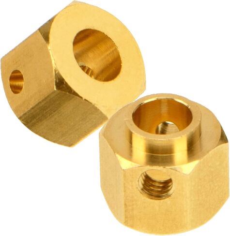 4Pcs Vgoohobby Brass 12mm Hex Hubs Adapter Extension Combiner Counterweight Compatible with Traxxas TRX-4 RC4WD D90 Redcat Gen7 RC 1/10 Crawler Car (10mm Thickness) in Kuwait