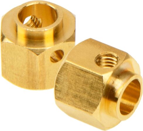 4Pcs Vgoohobby Brass 12mm Hex Hubs Adapter Extension Combiner Counterweight Compatible with Traxxas TRX-4 RC4WD D90 Redcat Gen7 RC 1/10 Crawler Car (10mm Thickness) in Kuwait