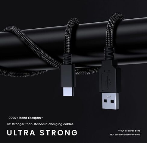 PWNAGE Ultra Custom Paracord Ultra Flexible USB C Cable for Gaming Keyboard, Mouse, Charging, Double-Sleeved Mechanical Keyboard Cable, 1.8M USB-A to USB-C, Neon Pink Color in Saudi Arabia
