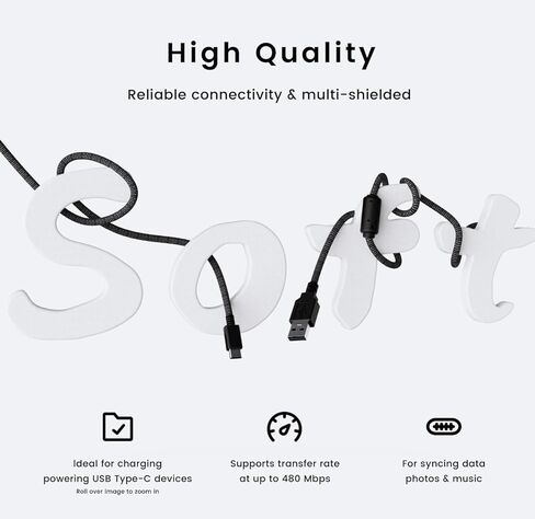 PWNAGE Ultra Custom Paracord Ultra Flexible USB C Cable for Gaming Keyboard, Mouse, Charging, Double-Sleeved Mechanical Keyboard Cable, 1.8M USB-A to USB-C, Neon Pink Color in Saudi Arabia