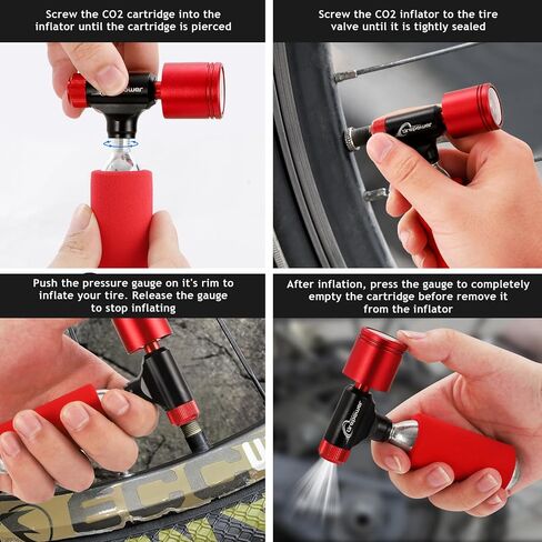 Threaded Co2 Cartridges, Co2 Cartridges Bike, Bike Co2 Cartridge, 16g Co2 Cartridges Threaded for CO2 Inflator with Threaded Connection, Perfect for Road and Mountain Bikes in Saudi Arabia
