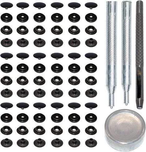100pcs 15mm Stainless Steel Fastener Snap Press Stud Cap Button Marine Boat Canvas Antique Bronze in Kuwait